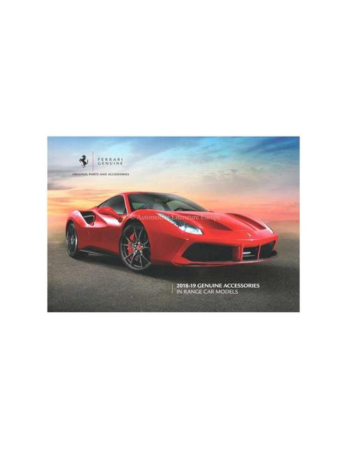 2018-19 FERRARI GENUINE ACCESSORIES BROCHURE ENGELS, Boeken, Auto's | Folders en Tijdschriften, Ophalen of Verzenden