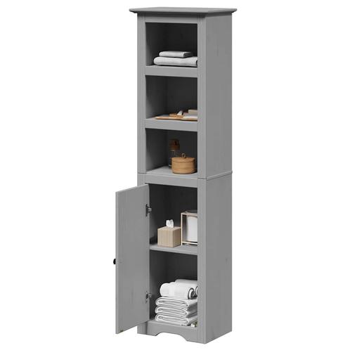 vidaXL Badkamerkast BODO 44x30x160 cm grijs, Huis en Inrichting, Badkamer | Badkamermeubels, Nieuw, Verzenden