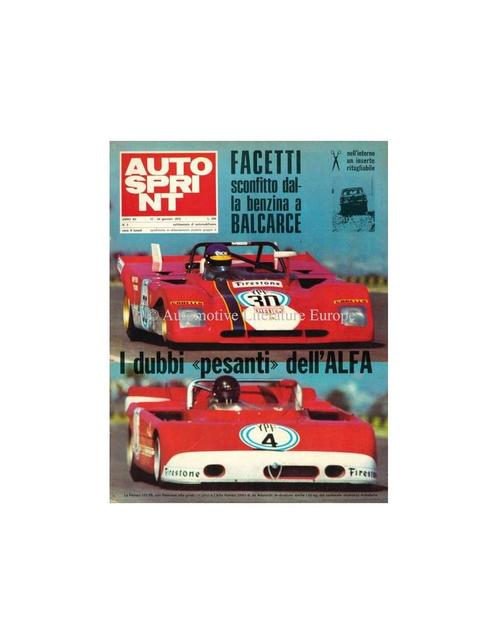 1972 AUTOSPRINT MAGAZINE 3 ITALIAANS, Livres, Journaux & Revues, Enlèvement ou Envoi