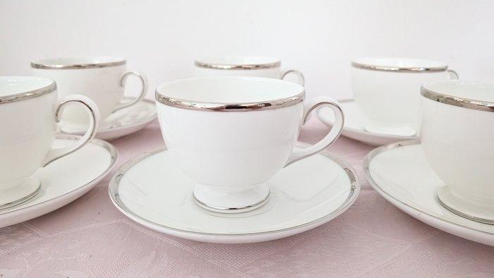 Wedgwood - Theeservies (6) - Porselein, Zilver - Carlyn, Antiek en Kunst, Antiek | Meubels | Tafels