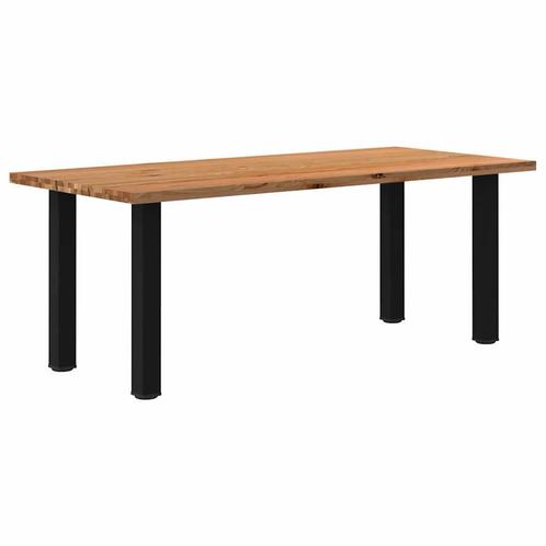 vidaXL Eettafel rechthoekig 200x90x74 cm massief eikenhout, Huis en Inrichting, Tafels | Eettafels, Nieuw, Verzenden