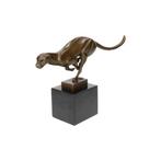 Beeldje - luipaard - Brons, Marmer, Antiek en Kunst