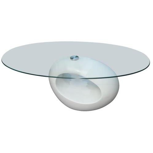 vidaXL Table basse avec dessus de table en verre ovale, Maison & Meubles, Tables | Tables de salon, Neuf, Envoi
