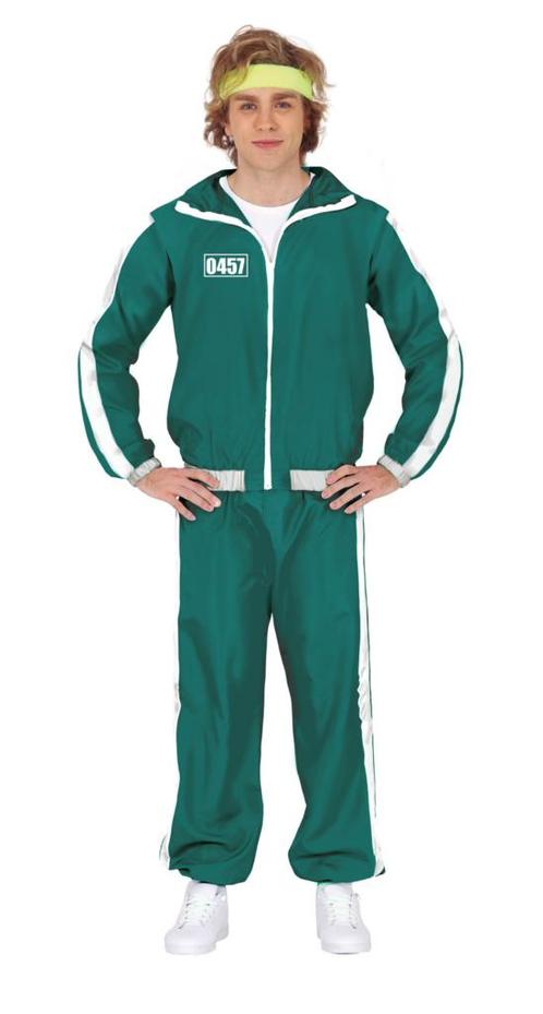 Trainingspak Squid Cijfers Heren Groen, Kleding | Heren, Carnavalskleding en Feestkleding, Nieuw, Verzenden