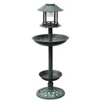 vidaXL Vogelbad/voederhuisje met solarverlichting, Tuin en Terras, Vogelhuisjes en Vogelbaden, Verzenden, Nieuw