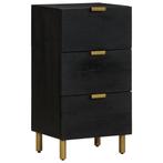 vidaXL Dressoir 40x33x75 cm bewerkt hout zwart, Huis en Inrichting, Verzenden, Nieuw