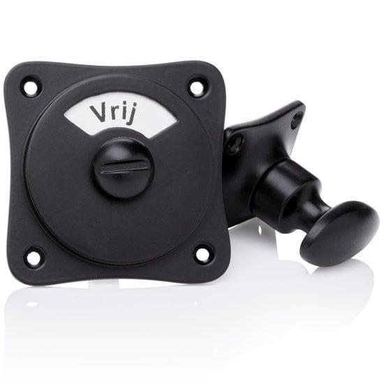 WC Slot - Draaiknop vrij-bezet mat zwart, Doe-het-zelf en Bouw, Hang- en Sluitwerk, Slot, Nieuw, Koper of Messing, Ophalen of Verzenden