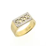 Bicolor gouden zegelring | Heren (heren sieraden), Gebruikt, Overige kleuren, 20 of groter, Heer