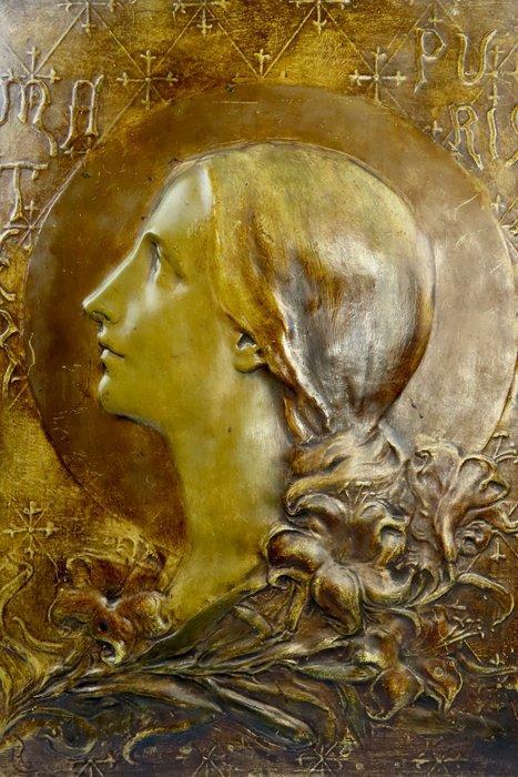 Goldschneider Wien (1845-1897) - Mater Purissima - Lorenzo, Antiek en Kunst, Antiek | Glaswerk en Kristal