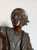 bouret - Statue, Retour au village - 34 cm - Régule - 1950, Antiek en Kunst