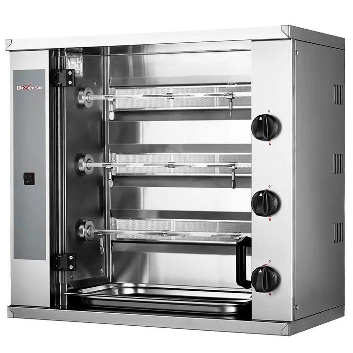 Kippengrill | SMALL | Gas | 3 Spitten | 9 Kippen | 12kW, Zakelijke goederen, Horeca | Keukenapparatuur, Nieuw in verpakking, Verzenden