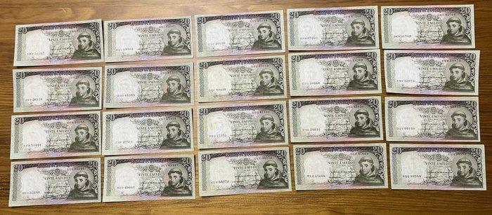 Portugal. - 60 x 20 Escudos 1964 - Pick 167 (Zonder, Postzegels en Munten, Bankbiljetten | Europa | Niet-Eurobiljetten