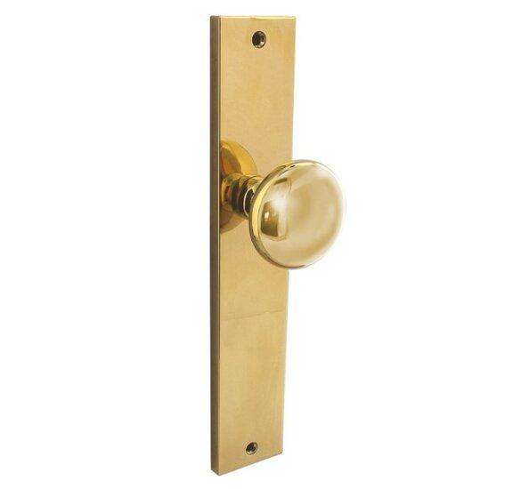 Intersteel Knopschild 245x45mm blind PVD messingkleur, Doe-het-zelf en Bouw, Hang- en Sluitwerk, Ophalen of Verzenden