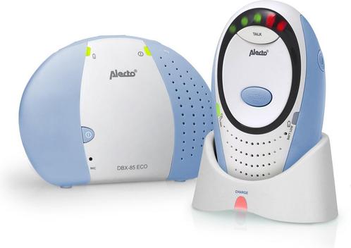 Alecto DBX-85 ECO - Full Eco DECT Babyfoon - Wit/Blauw, Kinderen en Baby's, Babyfoons, Verzenden