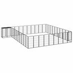 vidaXL Hondenkennel 42 panelen 50x100 cm gepoedercoat staal, Verzenden