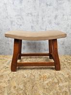 Voetenbank - Eik, Synthetisch leder - Kruk, Bijzettafel,, Antiek en Kunst