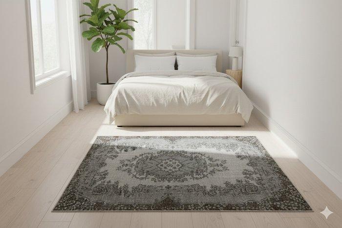 Grijs vintage - Vloerkleed - 205 cm - 115 cm - Met de hand, Huis en Inrichting, Stoffering | Tapijten en Vloerkleden