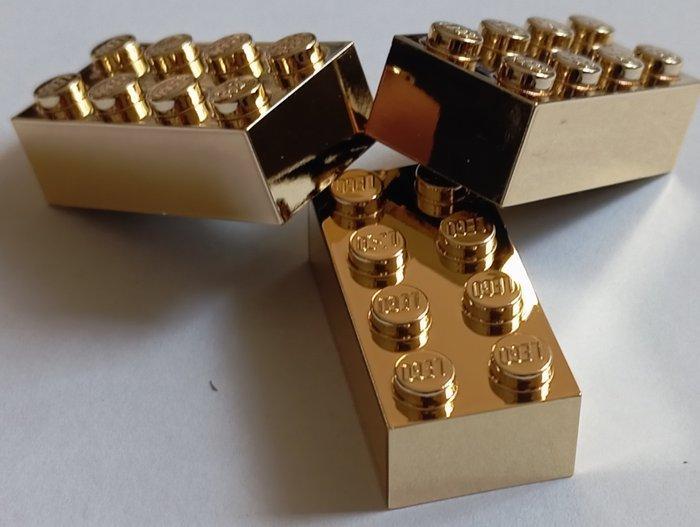 Lego Stenen - 100x Lego bricks 2x4 in Chrome Gold - new, Kinderen en Baby's, Speelgoed | Duplo en Lego