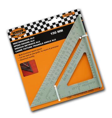 Stevige geodriehoek en meetlat (inches), 150 mm, Doe-het-zelf en Bouw, Verzenden, Nieuw