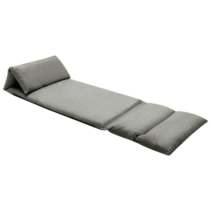 vidaXL Vloerstoel inklapbaar microvezel donkergrijs, Maison & Meubles, Canapés | Sofas & Chaises Longues, Envoi
