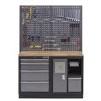 Werkbank set met hardhouten werkblad, gereedschapsbord,, Ophalen of Verzenden, Nieuw