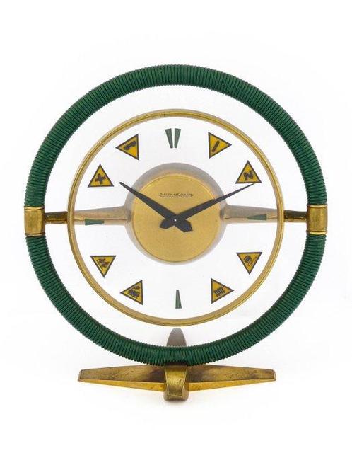 Tafelklok - Jaeger-LeCoultre -   verguld messing - 1950-1960, Antiek en Kunst, Antiek | Klokken