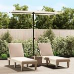 vidaXL Parasol met aluminium paal 180x110 cm zandwit, Tuin en Terras, Parasols, Verzenden, Nieuw