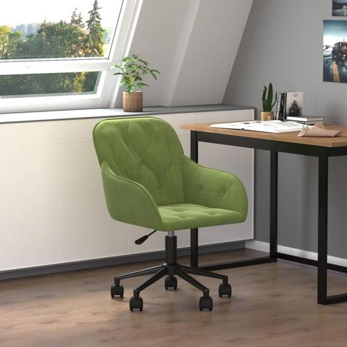 vidaXL Kantoorstoel draaibaar fluweel lichtgroen, Huis en Inrichting, Bureaustoelen, Nieuw, Verzenden