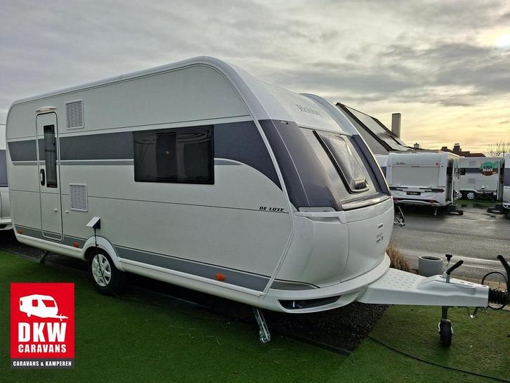 HOBBY De Luxe 460 SFf, Caravans en Kamperen, Caravans, 1000 - 1250 kg, Douche, Gascomfoor, Hordeur, Kachel, Koelkast, Openslaande ramen