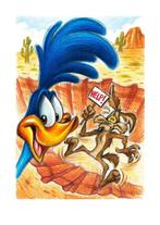 Joan Vizcarra Giclée - Wile E. Coyote & Road Runner “Desert, Nieuw in verpakking