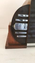 Amsterdamse School klok - Art Deco -eiken-bakeliet -chrome -, Antiek en Kunst, Antiek | Klokken
