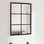 vidaXL Miroir mural noir 60x40 cm métal, Huis en Inrichting, Woonaccessoires | Spiegels, Verzenden
