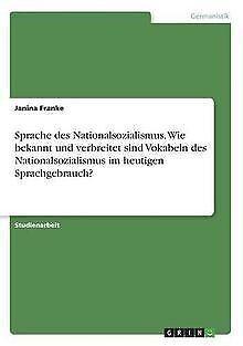 Sprache des Nationalsozialismus. Wie bekannt und ve...  Book, Boeken, Overige Boeken, Zo goed als nieuw, Verzenden