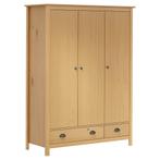 vidaXL Kledingkast Hill 3 deuren 127x50x170 cm massief, Verzenden, Nieuw