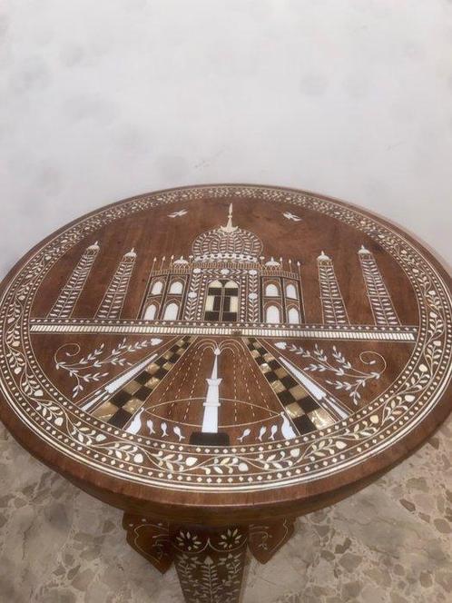 Anglo-Indische tafel Taj Mahal Olifant - Been, Hout - India, Antiek en Kunst, Kunst | Niet-Westerse kunst