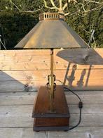 Lampe de table - Laiton, Bois - Lampe de table vintage