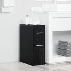 vidaXL Smalle badkamer kast Zwart eiken Spaanplaat, Huis en Inrichting, Verzenden, Nieuw