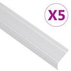 vidaXL Trapneuzen L-vormig 5 st 100 cm aluminium, Verzenden, Nieuw