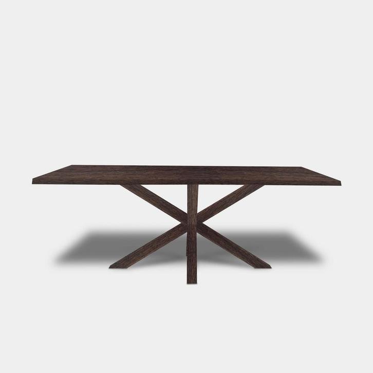 Tafel Boomstam eikenhout  Matrix hout  240x100, Huis en Inrichting, Tafels | Eettafels