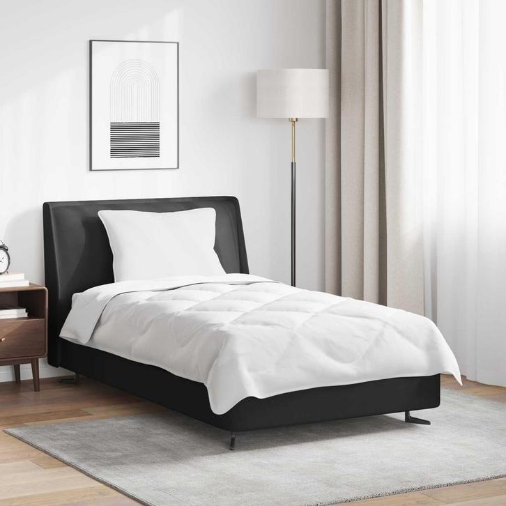 vidaXL Dekbed met kussen 2 pcs Wit Microvezel, Maison & Meubles, Chambre à coucher | Linge de lit, Envoi