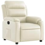 Fauteuil Kunstleer Creme | Retour Deal | 35% Korting NU!, Verzenden, Nieuw, Hout