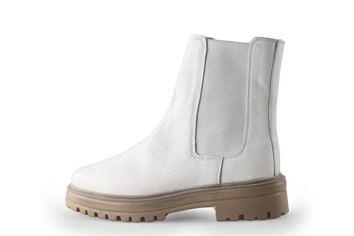 Vanharen Chelsea boots in maat 40 Wit | 5% extra korting, Kleding | Dames, Schoenen, Wit, Gedragen, Overige typen, Verzenden