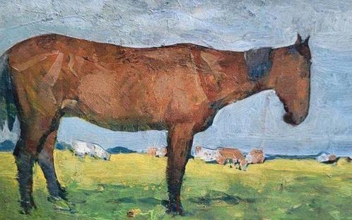 Jan Voerman sr (1857-1941) - Paard en koeien in de weide, Antiek en Kunst, Kunst | Schilderijen | Klassiek