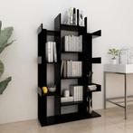 vidaXL Boekenkast 86x25,5x140 cm bewerkt hout zwart, Huis en Inrichting, Kasten | Boekenkasten, Verzenden, Nieuw