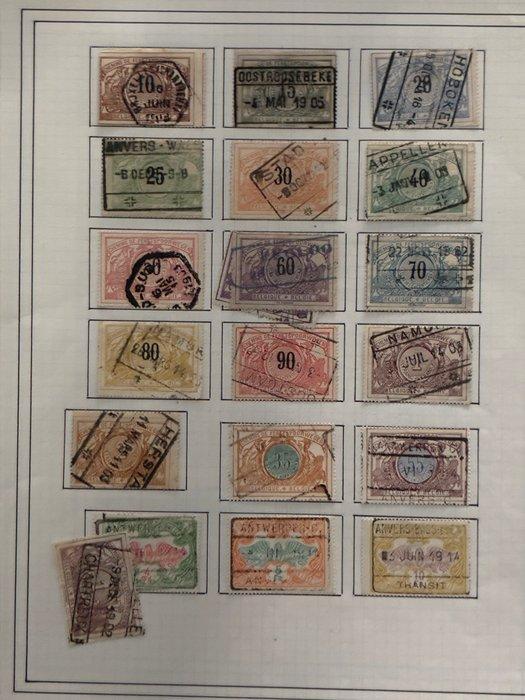 België 1879 - Collectie Belgische spoorweg en tax zegels van, Postzegels en Munten, Postzegels | Europa | België