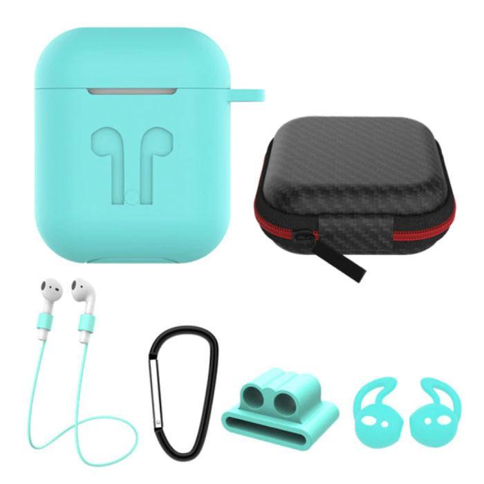 6 in 1 Kit voor AirPods 1 / 2 Lichtblauw - Hoesje /, Telecommunicatie, Mobiele telefoons | Hoesjes en Screenprotectors | Overige merken
