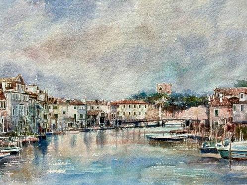 Angelo Costalonga (1931-2019) - Veduta di Murano (Venezia), Antiek en Kunst, Kunst | Schilderijen | Klassiek