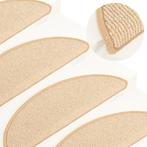 vidaXL Trapmatten 15 st 65x21x4 cm Crème Halfrond Groot, Verzenden, Nieuw