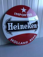Panneau mural en émail et porcelaine Heineken Bière 50cm -, Antiek en Kunst