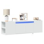 vidaXL Tv-wandmeubel met LED-verlichting 135x31x39,5 cm wit, Huis en Inrichting, Kasten |Televisiemeubels, Verzenden, Nieuw